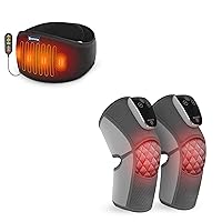 COMFIER Cordless Knee Massager with Heat Heat Belly Wrap Belt with Vibration Massage