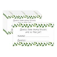 How Many Kisses Game - Greenery Theme (Extra Cards)