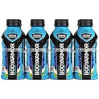 BODYARMOR Sports Drink Sports Beverage, Blue Raspberry, Coconut Water Hydration, Natural Flavors With Vitamins, Potassium-Packed Electrolytes, Perfect For Athletes, 12 Fl Oz (Pack of 8)