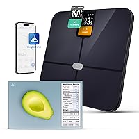 Greater Goods Verve Smart Scale with Accucheck and Nutrition Facts Food Scale for Meal Prep. Designed in St. Louis. Black/Stone Blue