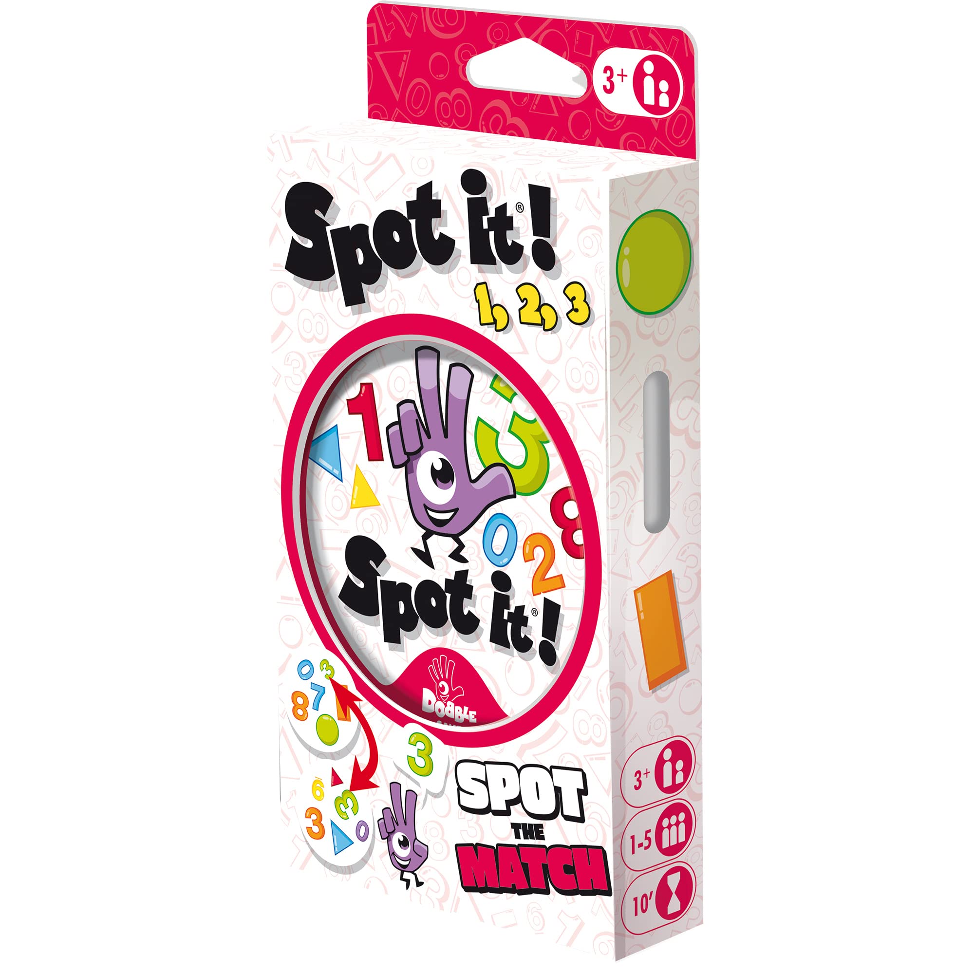 Spot It! 1,2,3 Card Game (Eco-Blister)| Matching Game | Fun Kids Game for Family Game Night | Travel Game for Kids | Great Kids Gift | Ages 3+ | 1-5 Players | Avg. Playtime 10 Mins | Made by Zygomatic