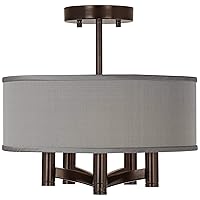 Possini Euro Design Ava Modern Close to Ceiling Light Semi-Flush Mount Fixture Tiger Bronze 14