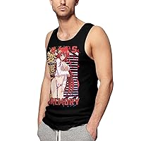 High School DxD Rias Gremory Tank Top Mens 3D Printing Summer Sleeveless Tee Casual Running Workout Sport Vest