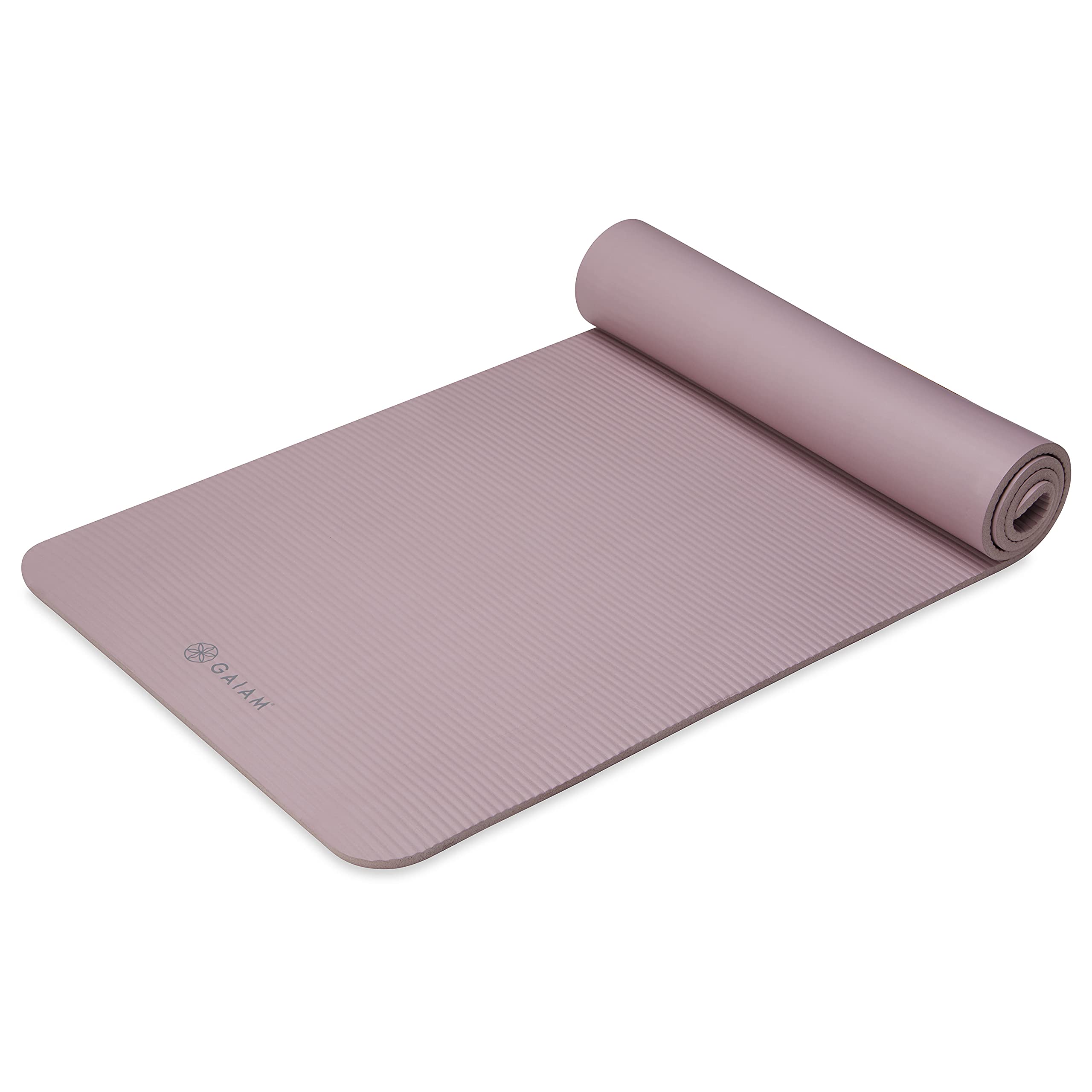 Gaiam Extra-Thick Yoga Fitness Mat and Exercise Mat with Non-Slip Texture and Easy Carry Strap