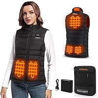 Women's Heated Vest Lightweight Warm Jacket With Battery Pack 7.4V Electric Heating Vest for Hunting/Fishing
