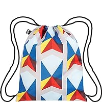 LOQI Geometric Triangle Backpack, Multicolor