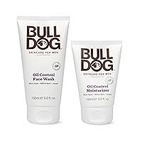 BULLDOG Mens Skincare and Grooming Oil Control Starter Kit with Moisturizer and Face Wash, 2 Count