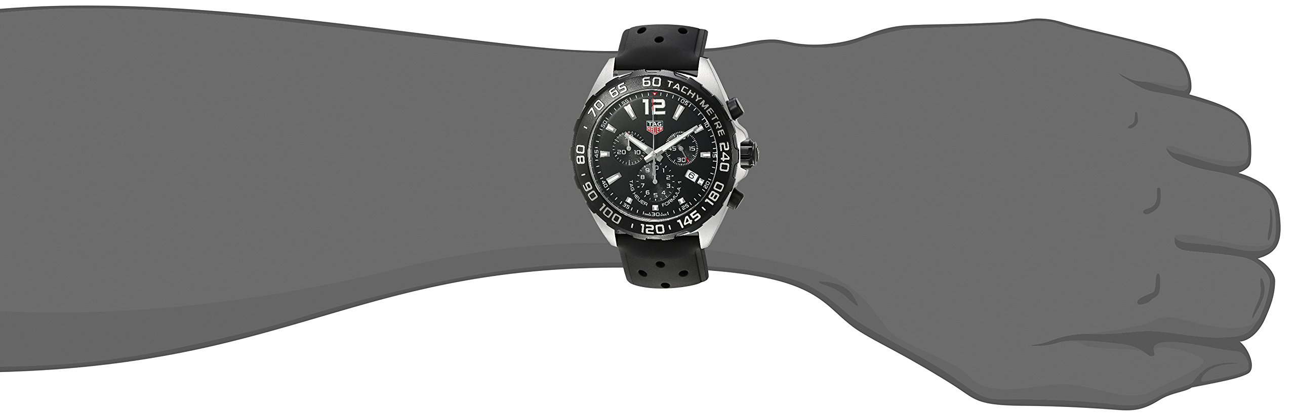 TAG Heuer Men's 'Formula 1' Swiss Quartz Stainless Steel and Rubber Dress Watch, Color:Black (Model: CAZ1010.FT8024)