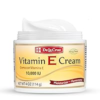De La Cruz Vitamin E Cream Moisturizer for Face and Neck - Moisturizing Skin Care for All Skin Types - Made in USA