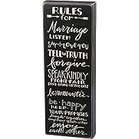 Primitives by Kathy 26713 Classic Box Sign, Rule For Marriage