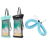 Universal Waterproof Phone Pouch Bundle with 2 Pack Floating Wrist Strap
