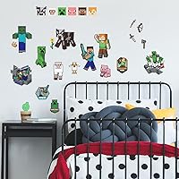 RoomMates RMK5366SCS Minecraft Characters Peel and Stick Wall Decals, Multi