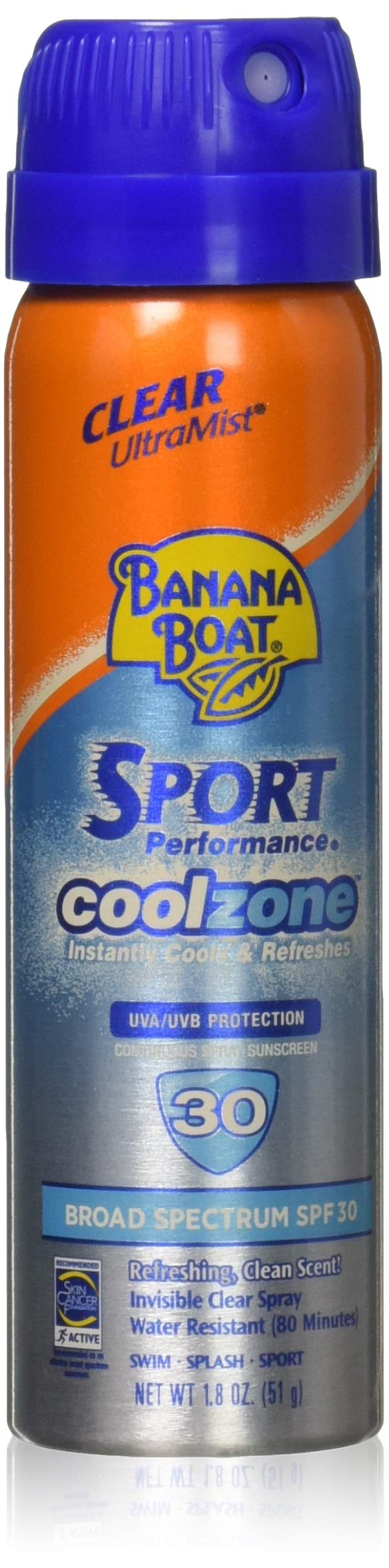 Banana Boat Sport Cool Zone SPF30 Clear UltraMist Case Pack 24