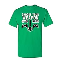 City Shirts Mens Choose Your Weapon Console Gamer Funny DT Adult T-Shirt Tee