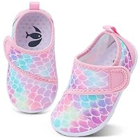 shopUAL Toddler Water Shoes Kids Girls Boys Beach Aqua Socks Skin Barefoot Walking Water Shoes Quick Dry Non-Slip Breathable Swim Pool Surf