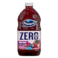 ZERO Sugar Mixed Berry Juice Drink, Cranberry Juice Drink Sweetened with Stevia, 64 Fl Oz Bottle