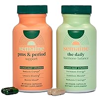 PMS & Hormone Balance Bundle – Naturally Eases Discomfort, Mood Swings, Hormonal Acne, Fatigue, Cravings, and More | 1 Month Supply
