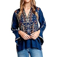 Johnny Was Luca Blouse - B12323-E (Blue Night, Small)