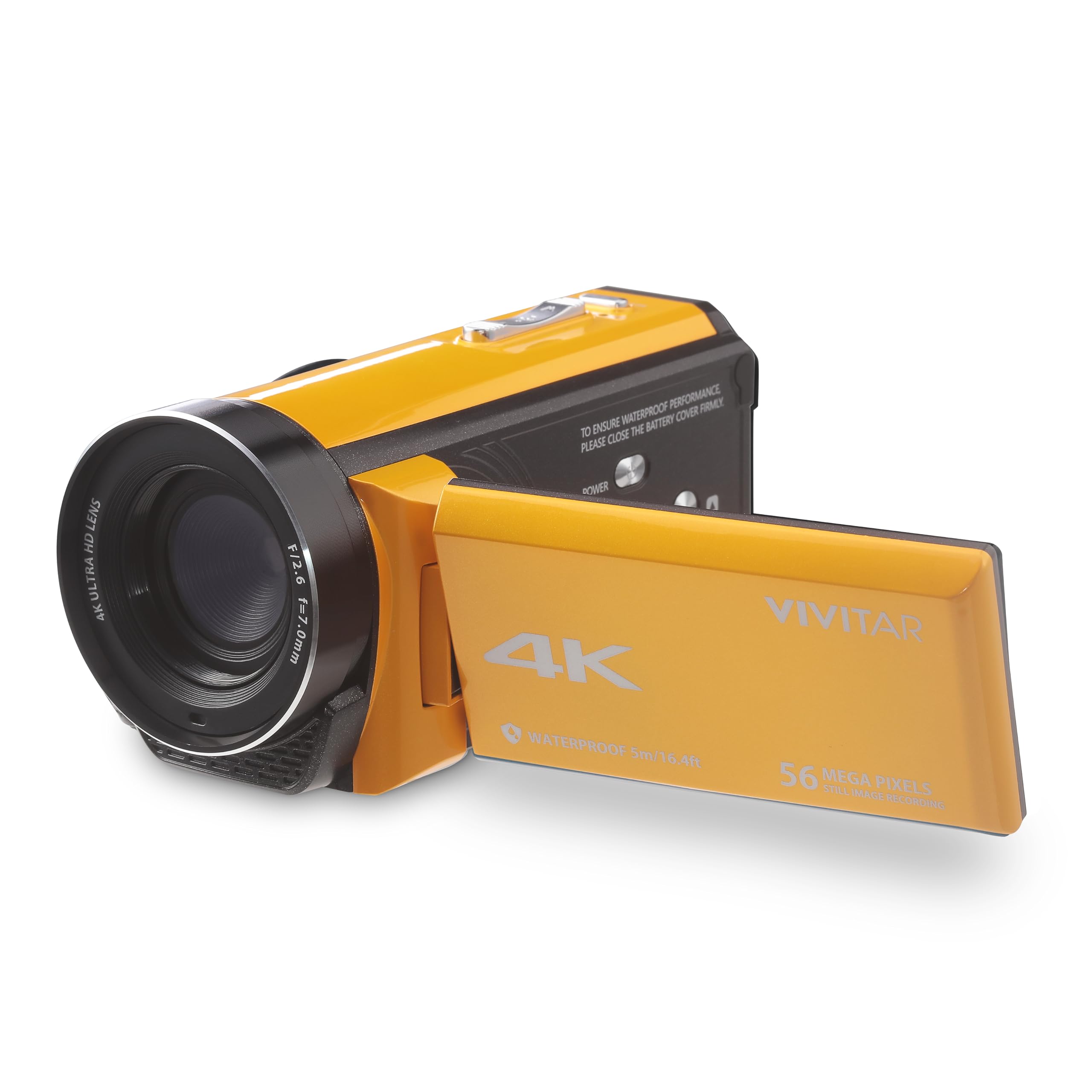 Vivitar - 4K Camcorder Ultra HD Lens, 4K Camera for Video Recording with 56MP, 13MP Sensor, 3