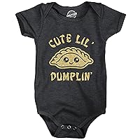 Crazy Dog T-Shirts Cute Lil Dumplin Baby Bodysuit Funny Cute Infant Romper Graphic Novelty Jumper