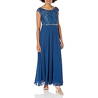 J Kara Women's One Size Beaded Empire Waist Gown