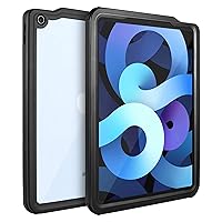 iPad Air 4/5 Waterproof Case 2020/2022, iPad Air 4th Gen/5th Gen 10.9 inch Underwater Protective Dustproof Shockproof Case Cover with 360 Full-Body Protection,with Lanyard and Kickstand