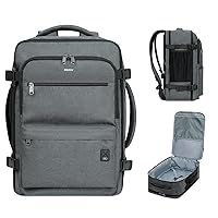 WANDF Travel Backpack For Spirit Airlines Personal Item Bag 18x14x8 with Wet Pocket, 17 Inch Laptop Backpack for Men Women（Grey）