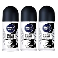 Nivea for Men Invisible for Black & White 48 Hours Deodorant Roll on 50 Ml. 3 Pack l