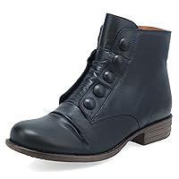 Miz Mooz Louise Ankle Boots for Women - Ladies Handcrafted Leather Booties - Short & Low Cut w/Zipper & 1