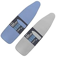 Ironing Board Cover and Pad Standard Size 15×54, Value Pack (Blue and Grey)