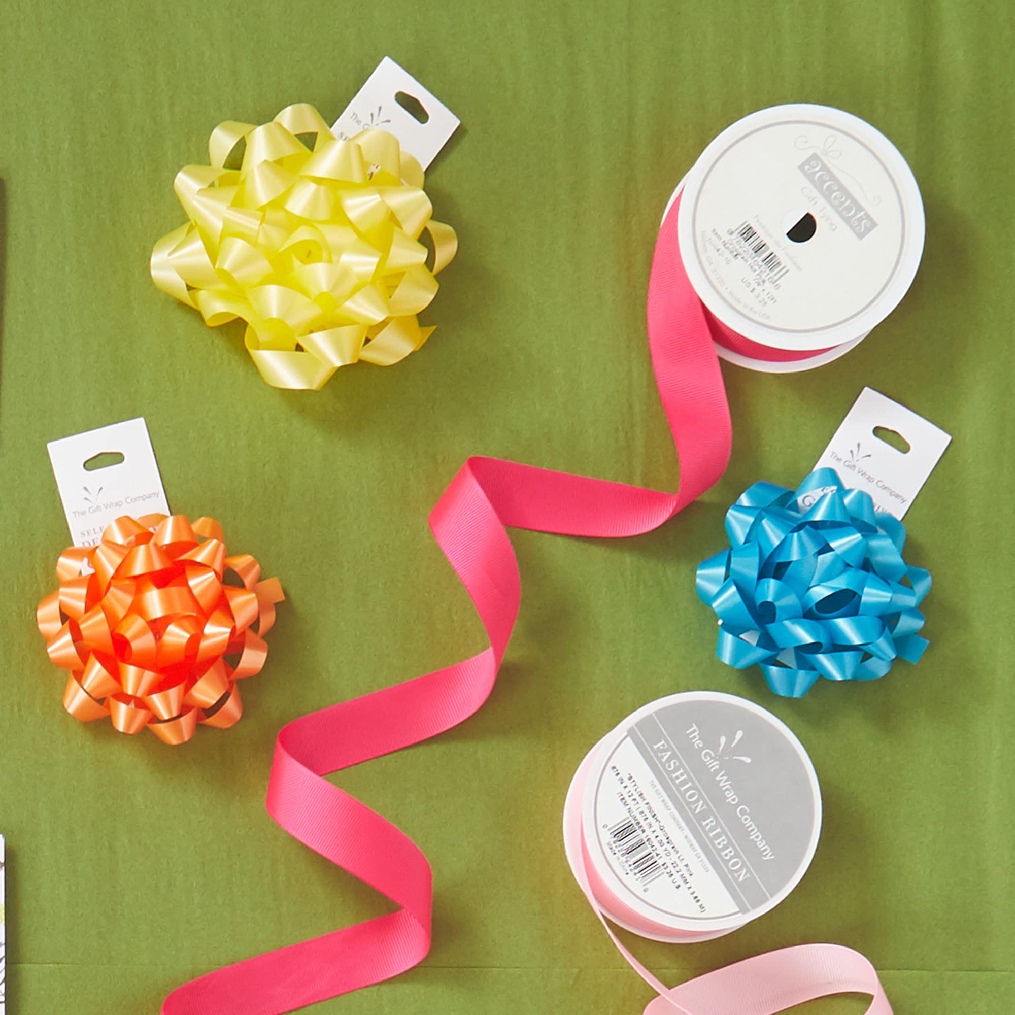 The Gift Wrap Company Decorative Confetti Gift Bows, Medium, Aqua, pack of 12