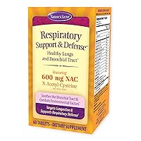 Nature's Secret Respiratory Support & Defense - 60 Tablets - Promotes Healthy Lungs & Bronchial Tract - With NAC, Fenugreek & Marshmallow - 30 Servings
