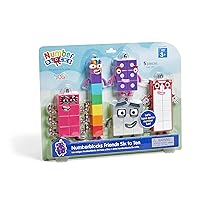 hand2mind Numberblocks Friends Six to Ten Figures, Cartoon Action Figure Set, Toy Figures, Play Figure Playsets, Small Figurines for Kids, Number Toys, Math Toys for Kids 3-5, Birthday Gifts for Kids