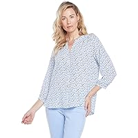NYDJ Blouse w/Pleated Back Piper Dots MD (US 8-10)