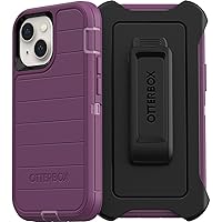 OtterBox Defender Series Screenless Edition Case for iPhone 13 Mini & iPhone 12 Mini (Only) - Holster Clip Included - Microbial Defense Protection - Non-Retail Packaging - Happy Purple