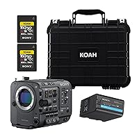 Sony FX6 Cinema Line Full-Frame Camera Body Bundle with 160GB Memory Card (2-Pack), Sony BPU-70 Rechargeable Battery Pack, and Hard Case with Customizable Foam (5 Items)
