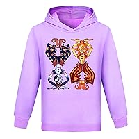 Boys Girls Casual Cute Sweatshirts FNAF Sundrop Graphic Comfy Hoodies Moondrop Sundrop Baggy Hooded Pullover for Fall