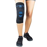 Zensah Elite Knee Compression Sleeve With Patella Gel Pad - Targeted Knee Support For Protection And Pain Relief – Knee Support For Running, Sports, Workout, Gym - Knee Brace (Black, Small)