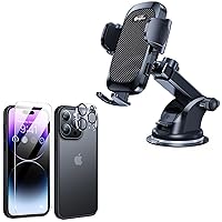 Humixx 【5-in-1 Designed for iPhone 14 Pro Case & Phone Mount for Car 【Military-Grade Super Suction】