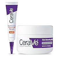 Vitamin C Serum and Night Cream Skin Care Set | Brightening Serum with 10% Pure Vitamin C and Night Moisturizer with Peptides| Hyaluronic Acid and Ceramides | 1oz Serum + 1.7oz Moisturizer