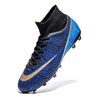 Men's Soccer Cleats Indoor Turf Lightweight Performance Training Soccer Shoes Soft Ground Athletic Football Boots Outdoor
