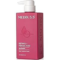 MEDIX 5.5 Retinol Body Lotion Firming Moisturizer | Crepey Skin Care Treatment | Retinol Body Cream | Retinol Cream Targets Look Of Crepe Skin, Wrinkles, Sagging Skin, & Sun Damaged Skin, 15 Fl Oz