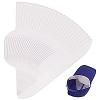 60 Pcs Hat Sweat Liners for Baseball Golf Caps,Absorbent Sweat Pad Protector Disposable Hard Hat Insert Sweatband Accessories for Men Women(White 1)