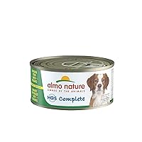 almo nature HQS Complete Chicken Stew with Potato and Green Pea in Gravy, Grain Free, Additive Free, Adult Dog Canned Wet Food, Shredded 24 x 156g/5.5oz