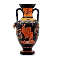 Ancient Greek Vase Red Figure Amphora Teacher of Music & Athena 12.6''