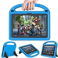 DICEKOO Kids Case for 10 inch Tablet Not Fit for iPad Samsung TCL 10.1inch Tablets(Only 2023/1021,13/11th Gen) - DICEKOO Lightweight Shockproof Case with Handle Stand for 10In Kids Tablet - Blue
