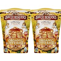 Birch Benders Organic Buttermilk Pancake and Waffle Mix, 16 OZ (Pack of 2)