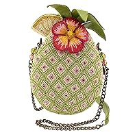 Mary Frances Pineapple Island Beaded Crossbody Novelty Handbag, Multi