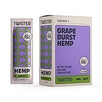 Twisted Hemp Wraps Natural Cigarette Rolling Papers Display | 4 Wraps Per Sleeve | Pack of 15 | 60 Wraps Total (Grape Burst)