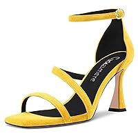 Castamere Women Mid Heel Open Toe Sandals Ankle Strap Gladiator Wedding Dress 3.3 Inches Heels